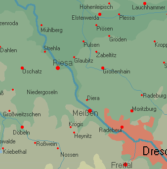 Orte auf Deutschlandkarte ohne HAM Atlas